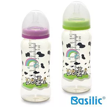 【貝喜力克】防脤氣寬口徑PES乳牛奶瓶360ml