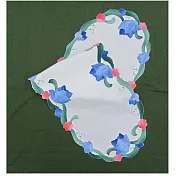 AROMA HOUSE 貼布繡蕾絲桌墊TM24白色與彩色花邊