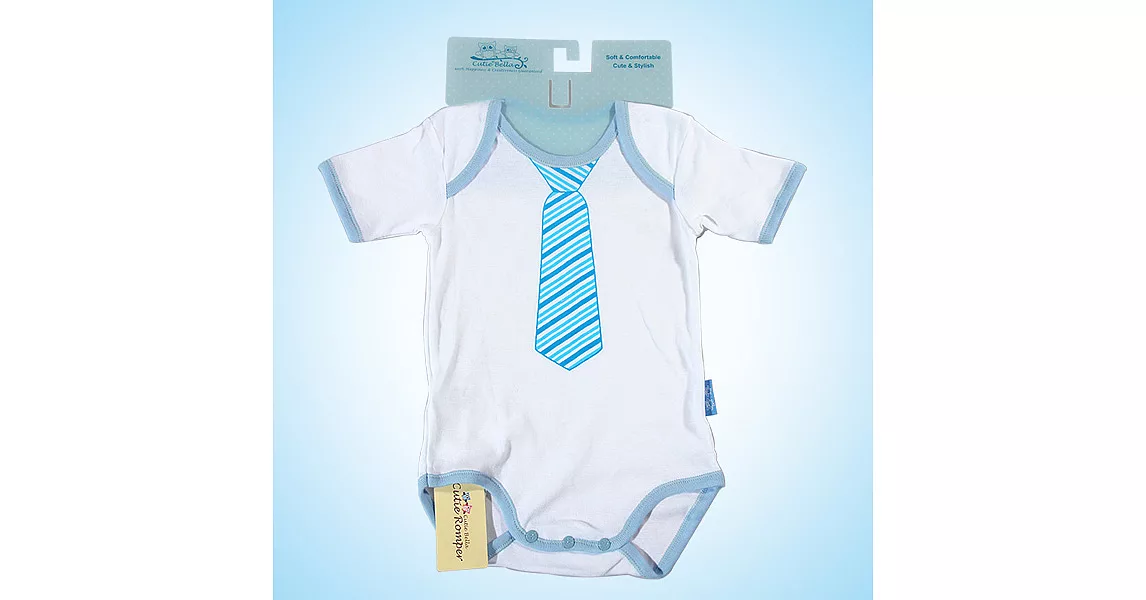 Cutie Bella包臀衣,藍邊Nectie-Stripe(6~12m)