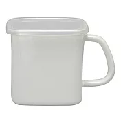 《野田琺瑯》杯型附蓋儲物罐白色