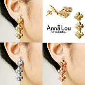【Anna Lou OF LONDON】倫敦品牌 優雅風信子 hyacinth 花朵耳環~亮金