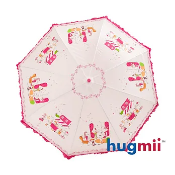 【Hugmii】童話系列花邊兒童雨傘_桃色