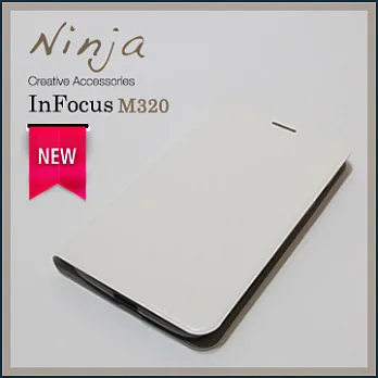 【東京御用Ninja】新款InFocus M320經典瘋馬紋保護皮套(白色)