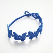 義大利精品Cruciani編織手環-蝴蝶系列藍色