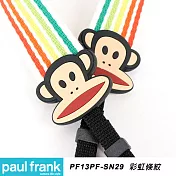 Paul Frank 大嘴猴-時尚相機背帶 DSLR 相機背帶 數位單眼相機背帶-多種造型顏色可選[PF13PF-SN29/彩虹條紋]