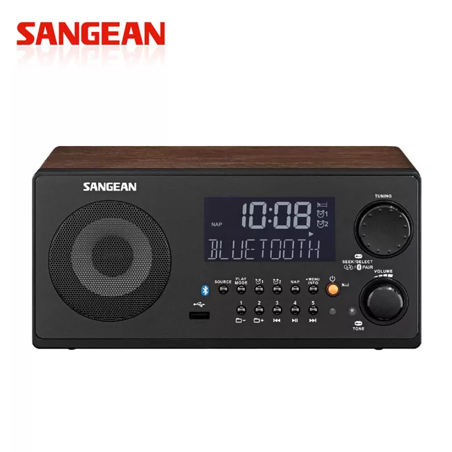 山進收音機SANGEAN-藍芽/USB數位收音機.數位音響(WR-22)胡桃色胡桃色