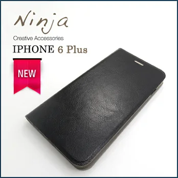 【東京御用Ninja】iPhone 6 Plus (5.5吋)經典瘋馬紋保護皮套(黑色)