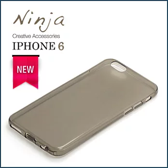 【東京御用Ninja】iPhone 6（4.7吋）自帶防塵塞型TPU清水保護套(透黑）