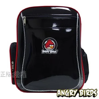 【Angry Birds】憤怒鳥 高級亮面護脊後背書包(二色)深邃黑