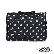ABS愛貝斯 日本防水摺疊旅行袋 可加掛上拉桿(黑底白點)66-001D3
