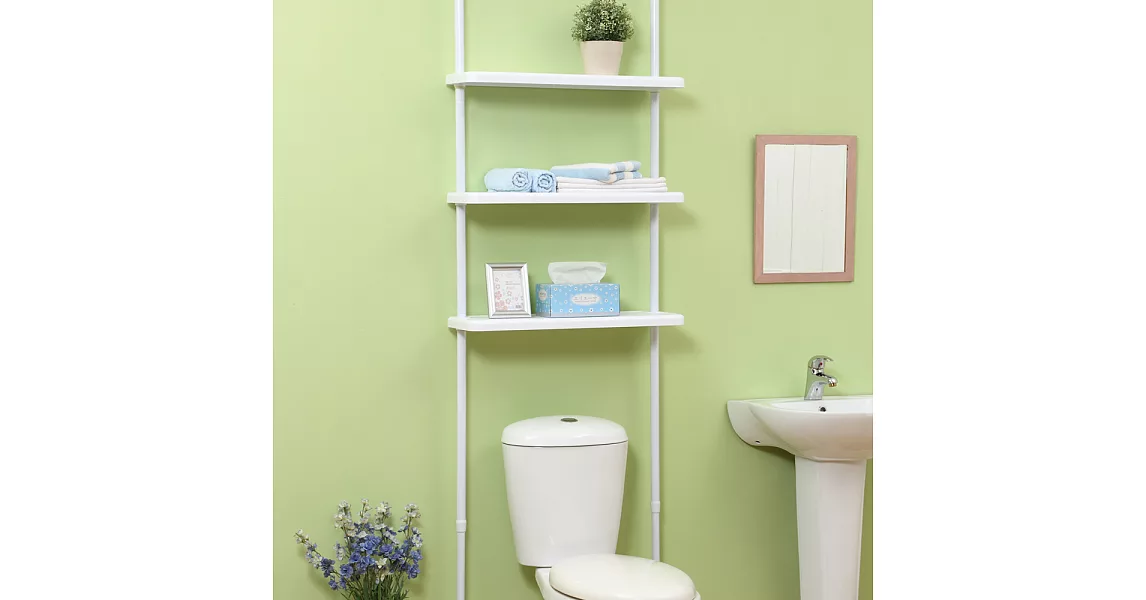 【方陣收納MatrixBox】頂天立地馬桶置物架1入