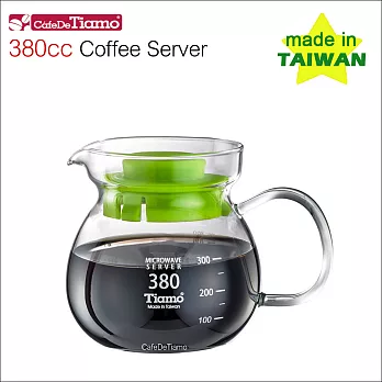 Tiamo 玻璃壺(玻璃把手) 380cc (綠色) HG2201G