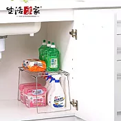【生活采家】台灣製304不鏽鋼廚房可堆疊ㄇ型收納架#27127
