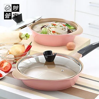 【妙管家】經典玫瑰壓鑄料理雙鍋組(24cm+28cm)#99370