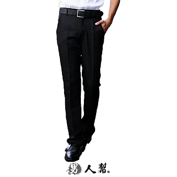 【男人幫】K0413*【獨家經典熱賣黑色素面小直筒窄版西裝褲】黑色S號