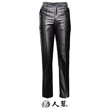【男人幫】K0418*【日系奢華銀灰條紋中低腰直筒西裝褲】銀灰色 S號