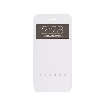 Ozaki O!coat Hel-ooo iPhone 6 Plus ( 5.5 ＂) 可視智能側翻保護殼-白色