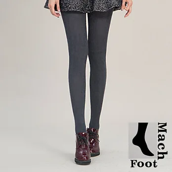 Mach Foot 百分百台灣製造極厚保暖好穿好搭不透膚褲襪-深灰2入組