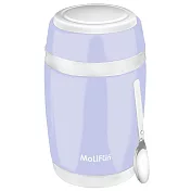 MoliFun魔力坊 不鏽鋼真空保鮮保溫燜燒食物罐550ml-淡雅紫