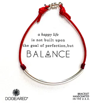 Dogeared 平衡骨 皮革手鍊 紅色 銀磁扣 Balance 附原廠盒