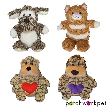 Patchwork pet 寵物用可愛動物造形絨毛娃娃(8吋) 巧克力愛心熊