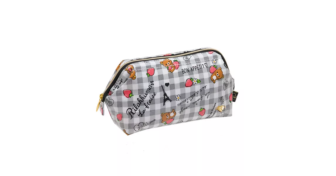 San-X 拉拉熊巴黎草苺系列防水化妝包