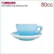 Tiamo 37號蛋形濃縮咖啡杯(粉藍)80cc*5杯5盤 (HG0858BB)
