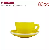Tiamo 37號蛋形濃縮咖啡杯(黃色)80cc*5杯5盤 (HG0858Y)