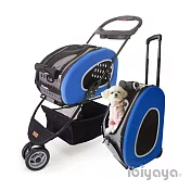 【IBIYAYA依比呀呀】FS1009 五彩繽紛寵物提包推車組- 寶藍