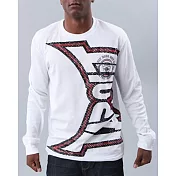 『摩達客』美國進口超人氣【Tapout】 紅白Logo白長袖T恤A-M