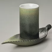 【天然莊】雙層茶杯組-墨綠