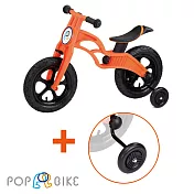POPBIKE 兒童充氣輪胎滑步車-AIR充氣胎 +輔助輪組_紅色