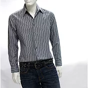 『摩達客』美國進口 【Solis】Premium Woven Collection灰色直紋長袖休閒襯衫A-M