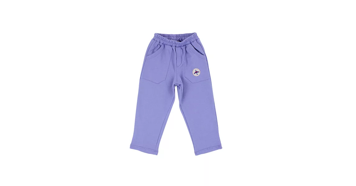 愛的世界 純棉鬆緊帶長褲-台灣製-115灰藍色