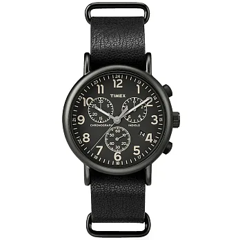 【TIMEX】天美時經典復刻冷光Weekender Chrono系列 (黑 TW2P62200)