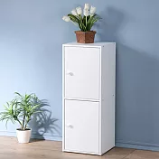 《Homelike》現代風二門置物櫃(三色)純白色