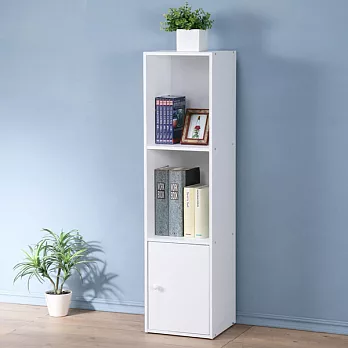 《Homelike》現代風三格單門置物櫃(三色)純白色