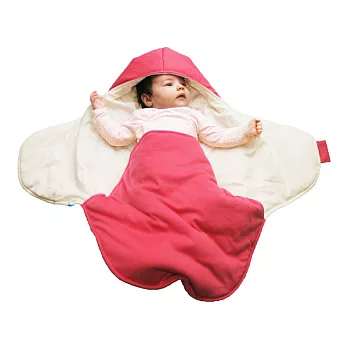 荷蘭 wallaboo 海天使嬰兒輕巧抱袋/包巾豔陽紅