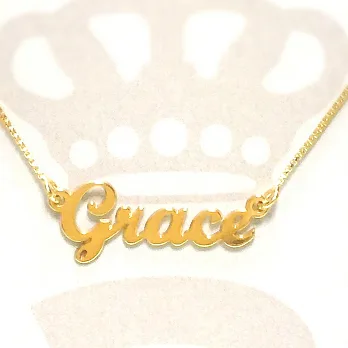 Anna Lou Of London 倫敦品牌 GRACE 英文名字金色項鍊