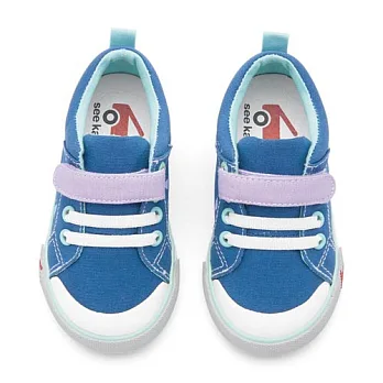 Sneakers帆布鞋-瑪莉珍帆布鞋-丹寧方塊6藍