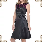 【摩達客】美國進口Landmark蕾絲黑紫色系緞面裙浪漫派對小禮服/洋裝(含禮盒)S