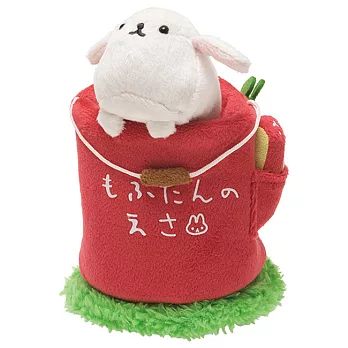San-X 麻糬兔兔子朋友系列蔬果桶毛絨手機座。白大福