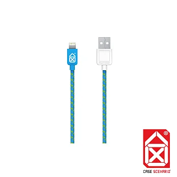 PANTONE Lightning to USB 編織傳輸線 MFi 認證-藍 (PA-CAB-LF01)