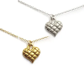Dogeared 愛心 QUILTED HEART 溫暖我心 金銀 許願項鍊套組 附原廠盒