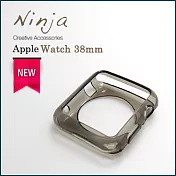 【東京御用Ninja】Apple Watch 38mm晶透款TPU清水保護套(透黑)