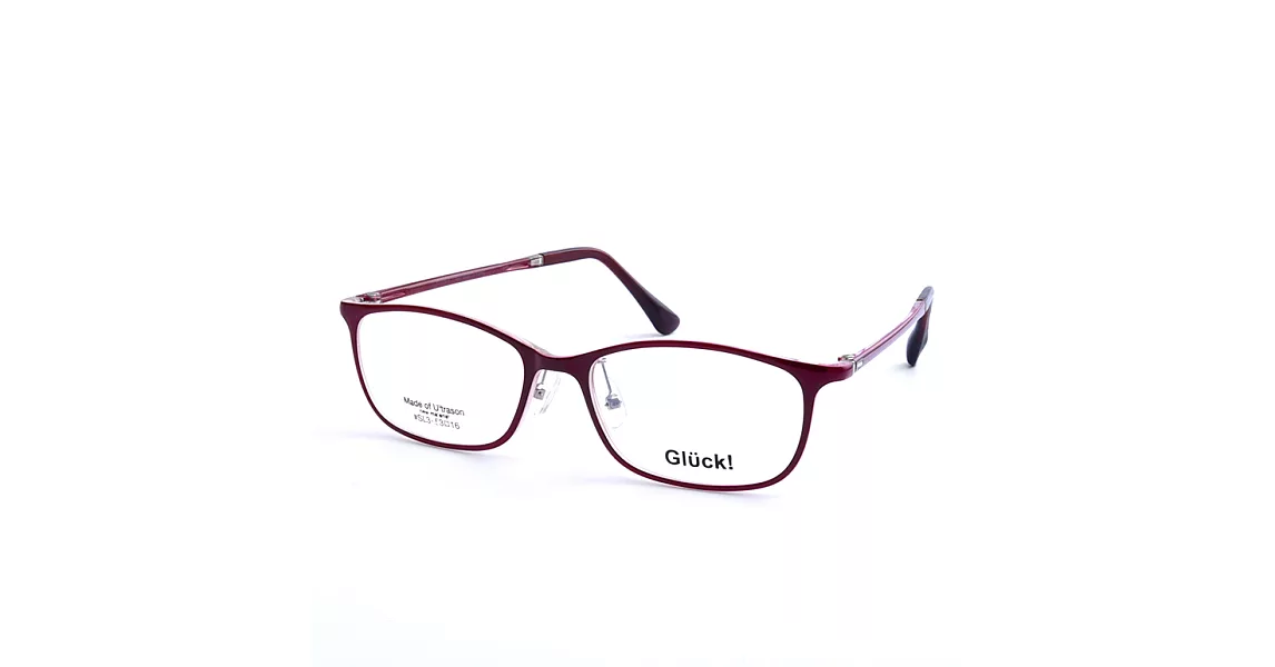 【大學眼鏡】Gluck!繽紛耀眼 方框平光眼鏡 SL3-RED紅色