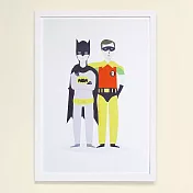 【摩達客】西班牙知名插畫家Judy Kaufmann藝術創作海報掛畫裝飾畫 (附Judy本人簽名)(含木框)蝙蝠俠