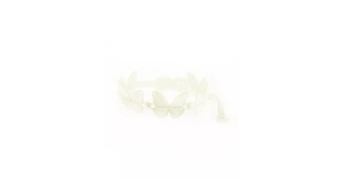 Missiu 蕾絲手環 蝴蝶輕盈自由 White 白色