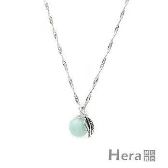 【Hera】925純銀手作天然天河石羽毛項鍊/鎖骨鍊(天河石)