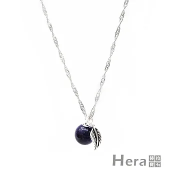 【Hera】925純銀手作天然紫水晶羽毛項鍊/鎖骨鍊(紫水晶)